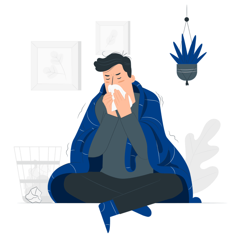 Person with a cold-pana