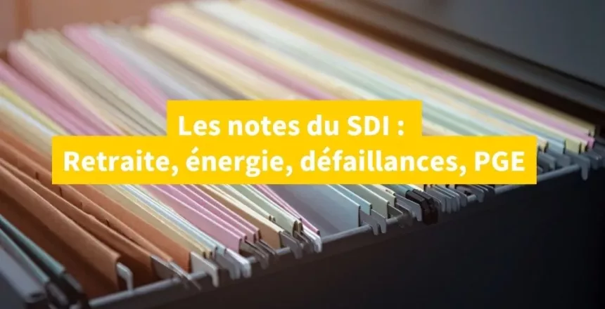 Les notes du SDI Retraite, énergie, défaillances, PGE-3